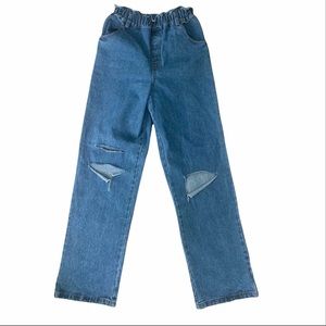 Denim distressed jeans